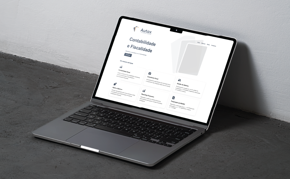 Autax website homepage design